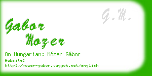 gabor mozer business card