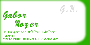 gabor mozer business card